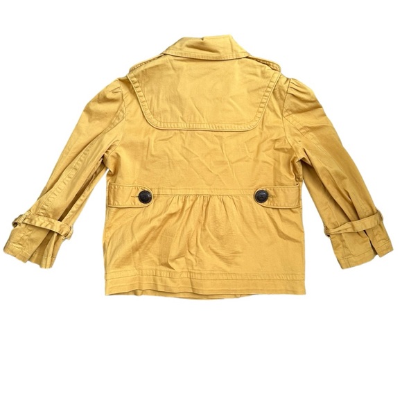American Rag Womens Size Medium Utility Zip Button Up Coat Jacket Top Mustard - Picture 3 of 6